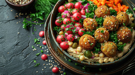 Fruits and berries arranged in the shape of a Christmas tree.の素材