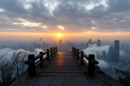 beautiful night view of hongkong city,China.の素材