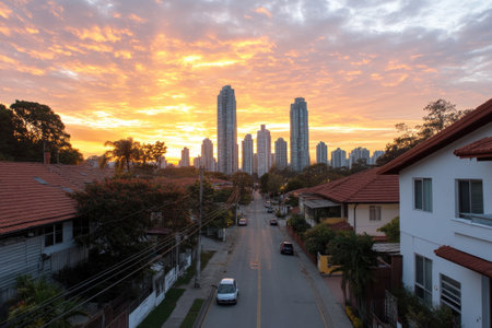 Sunset in the city of Kuala Lumpur, Malaysia, Asia.の素材
