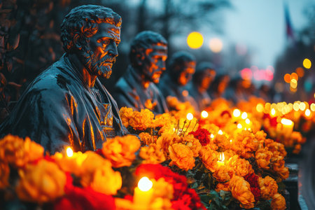 Pray for Ukraine. The memory of the victims of the terrorist attack in Kiev, Ukraine.の素材