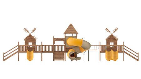 Playground isolated at the white backgroundの写真素材