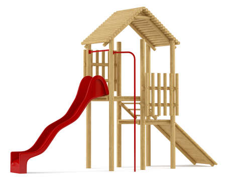 Playground isolated at the white backgroundの写真素材
