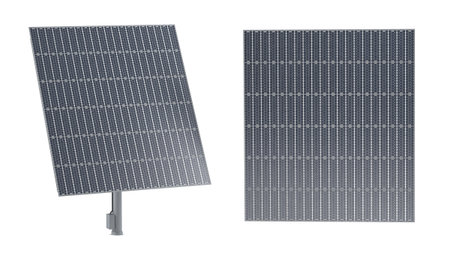 Solar panels isolated at the white background