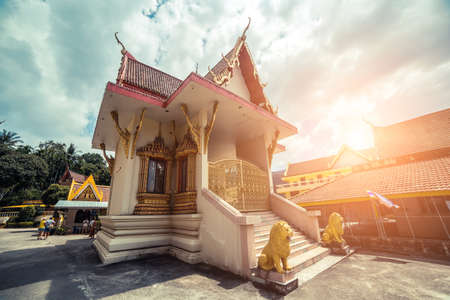 Thai temple. Wat Patong Suwankeereewong Temple Phuket, Thailand.の写真素材