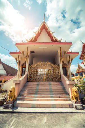 Thai temple. Wat Patong Suwankeereewong Temple Phuket, Thailand.の写真素材