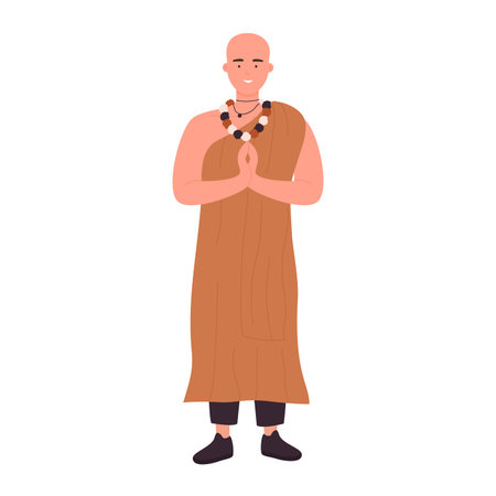Hare krishna prayer cultivate awareness of god higher power. People spiritual devotion and mindful harmonyのイラスト素材