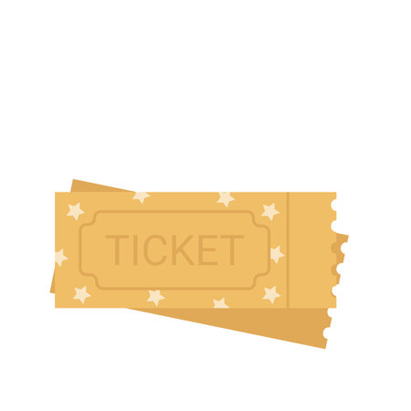 Circus entrance show tickets. Amusement park entrance, comic presentation vector illustrationのイラスト素材