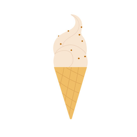 Amusement circus park ice cream snack. Children dessert and food vector illustrationのイラスト素材