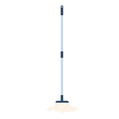 Housework cleaning floor mop. Maid housekeeping equipment and tools vector illustrationのイラスト素材