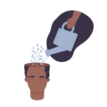 Personality thinking disorder. Mental illness, healthy mentality vector illustrationのイラスト素材