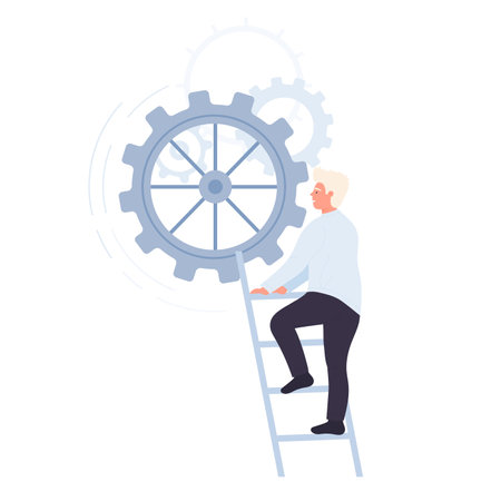 Project development strategy. Project manager, business workflow vector illustrationのイラスト素材
