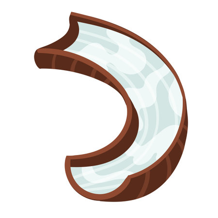 Waterpark slide. Amusement aquapark resort, summer children playground vector illustrationのイラスト素材