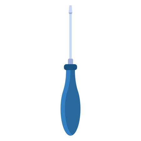 Screwdriver work tool. Electrician tools, electrician supplies flat vector illustrationのイラスト素材
