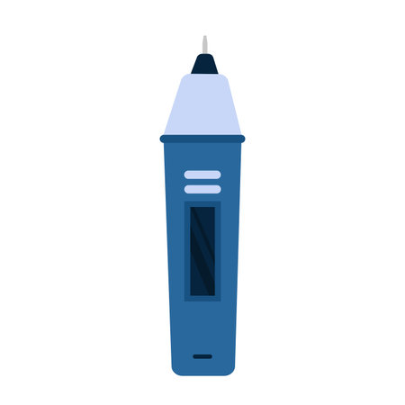 Electricity voltage indicator. Electrician tools, electrician supplies flat vector illustrationのイラスト素材