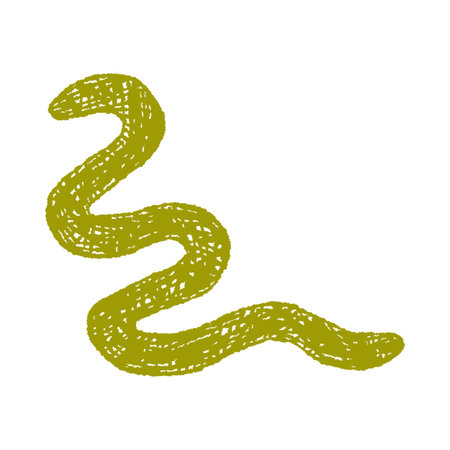 Organic abstract squiggle with textured lines on a white isolated background vector illustration
