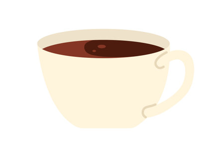 Minimalist Austrian coffee cup on white background, perfect for cafe menu or branding isolated vector illustrationのイラスト素材
