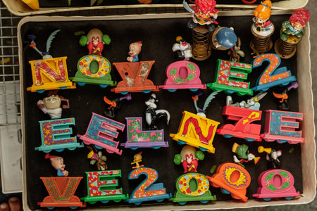 Different toys for children in the box. Bangkok, Thailandの写真素材
