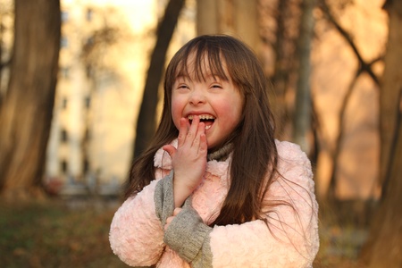 Portrait of beautiful happy girl.