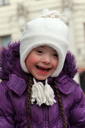 Portrait of happy girl の写真素材