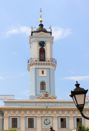 City Hall of Chernivtsi city, located on the Central Square in Chernivtsi, Ukraine のeditorial素材