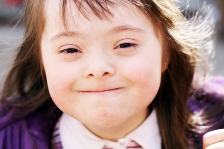 Portrait of beautiful young happy girlの写真素材