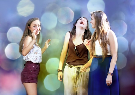 Portrait of beautiful young girlsの写真素材