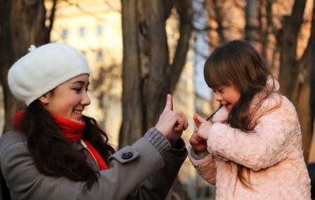 Happy family momentsの写真素材