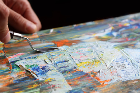 Art painting with palette knifeの写真素材