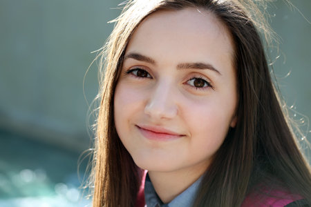 Close-up portrait of beautiful girl