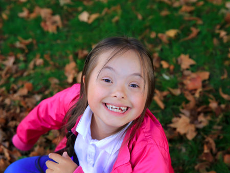 Portrait of beautiful young happy girl