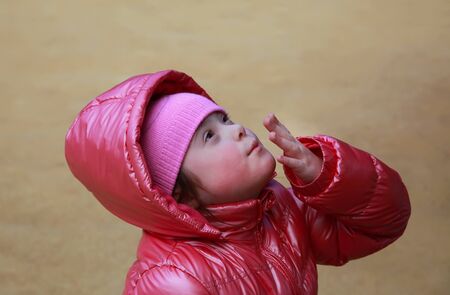 Portrait of beautiful girl on the playgroundの写真素材