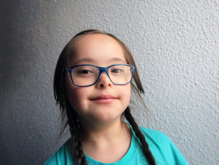 Portrait of beautiful girl with glasses