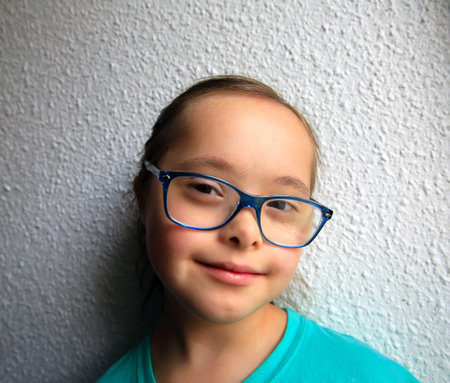 Portrait of beautiful girl with glasses