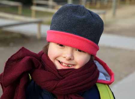 Little girl enjoy in the parkの写真素材