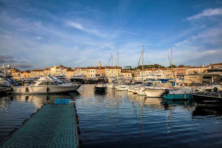 Harbour of St Tropez, Franceの写真素材