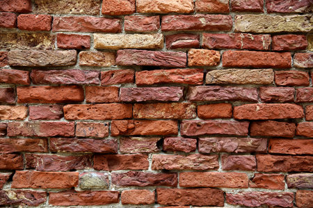 Red bricks old wall background