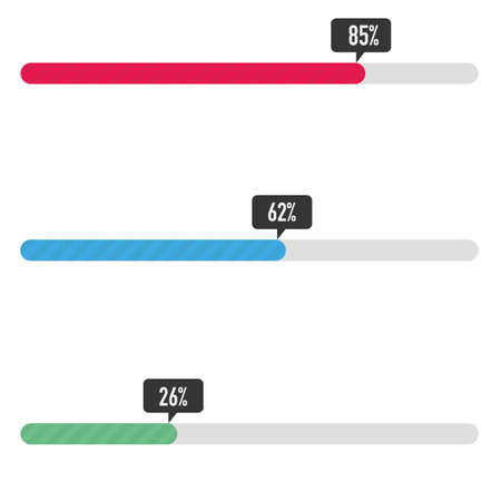 Progress bar templateのイラスト素材