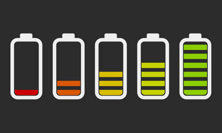 Battery icons.のイラスト素材