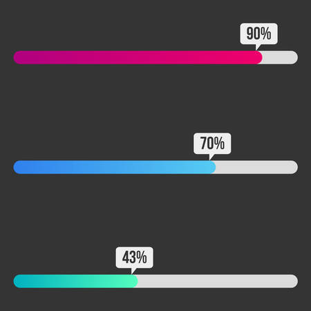Modern progress bar. UX design. Templateのイラスト素材
