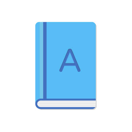 Blue cover book flat icon. Vector illustrationのイラスト素材