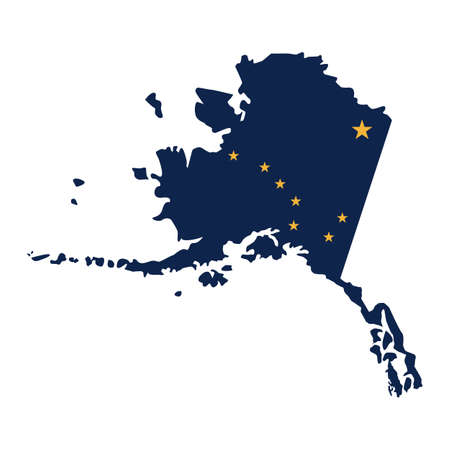 Alaska map icon vector illustration.のイラスト素材