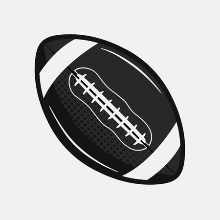 American football ball icon isolated on white background. Element for logo, label, emblem. Print for t-shirt, typography. Vector illustrationのイラスト素材