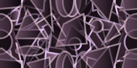 Seamless background of geometric shapes. Seamless vector illustration. Geometric figures.