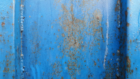 Antique blue metal. Painted metal surface. Vintage background