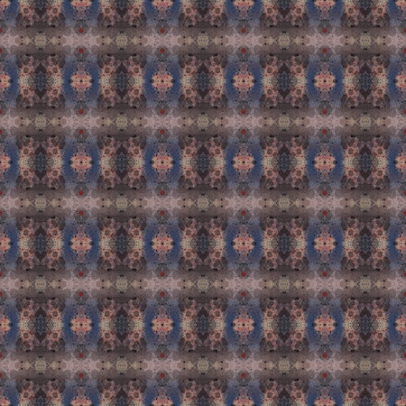 Shibori pattern. Ikat textile. Tie dye print. brown seamless stencil. Moroccan tile. Folk geometric...