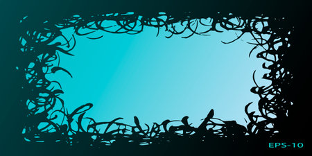 Creative art frame. Abstract background for a postcard or flyer. Vector illustrationのイラスト素材