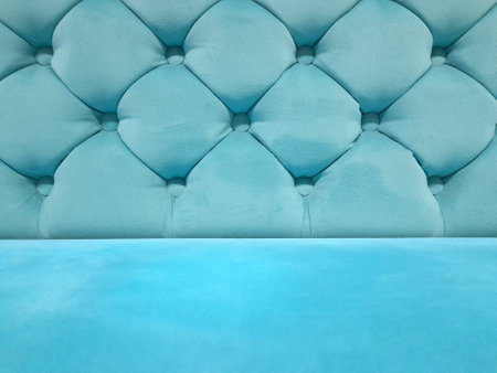 Turquoise upholstery. creative background for business cardsの写真素材