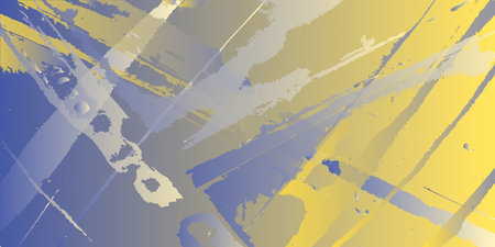 Spotted ragged background of yellow-blue spots. Creative spotted background. vector graphicsのイラスト素材