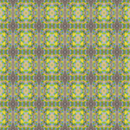 Ethnic pattern. Boho seamless print. Watercolor green paper. Native ornament, repeatable ethnic...