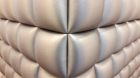 Silver sofa upholstery. Furniture upholstery in metal color